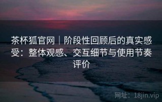 茶杯狐官网｜阶段性回顾后的真实感受：整体观感、交互细节与使用节奏评价