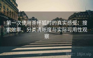 第一次使用茶杯狐时的真实感受：搜索效率、分类清晰度与实际可用性观察