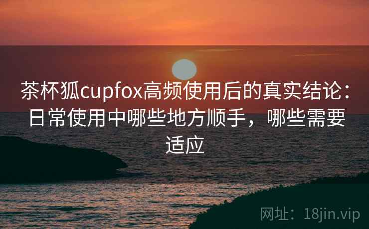 茶杯狐cupfox高频使用后的真实结论：日常使用中哪些地方顺手，哪些需要适应-第1张图片
