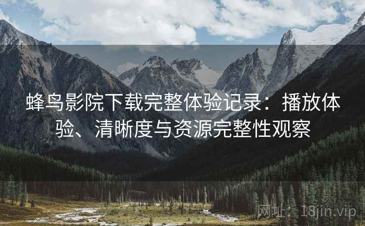 蜂鸟影院下载完整体验记录：播放体验、清晰度与资源完整性观察-第1张图片